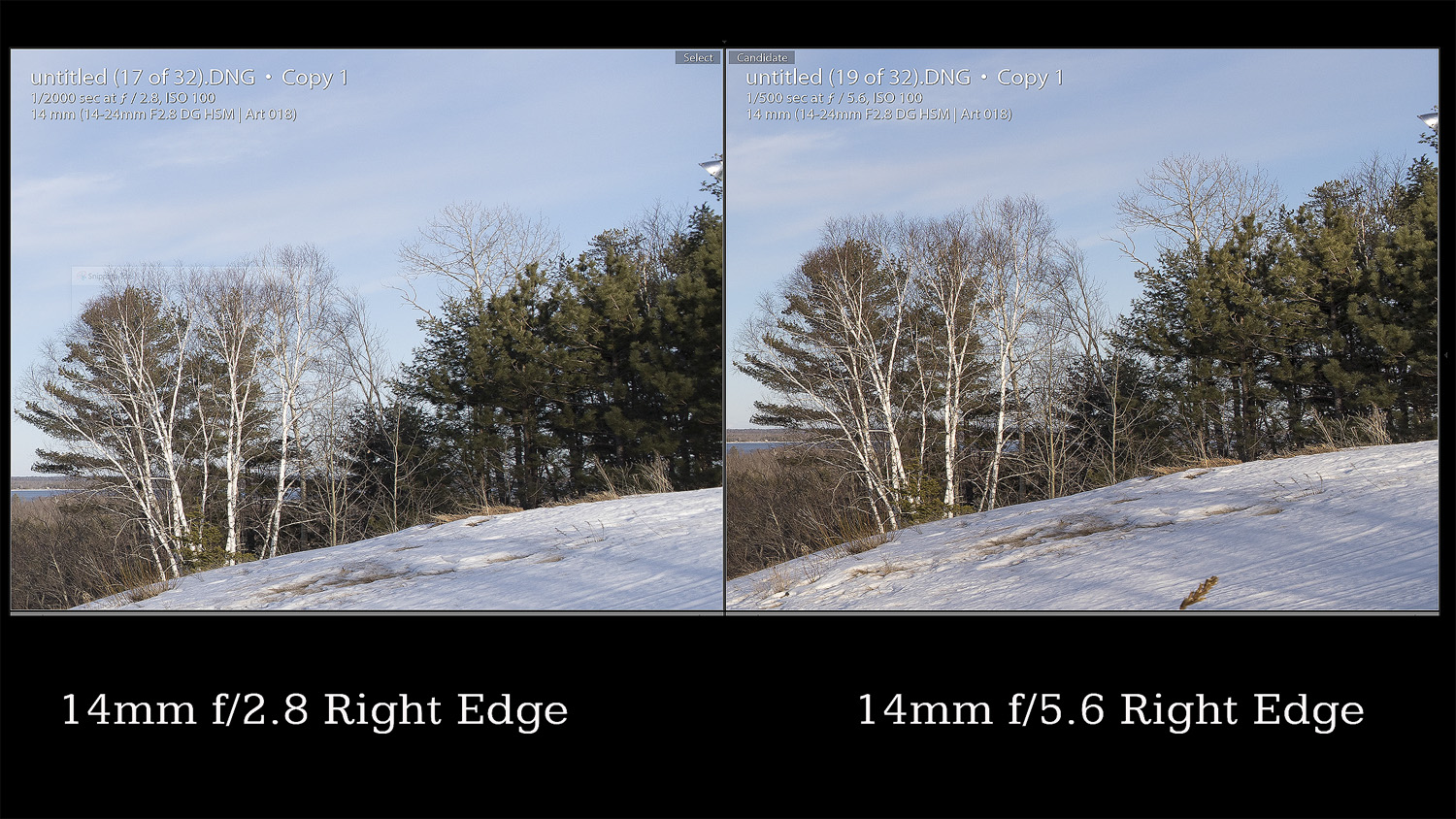 Infinity 14mm Edge Comparison