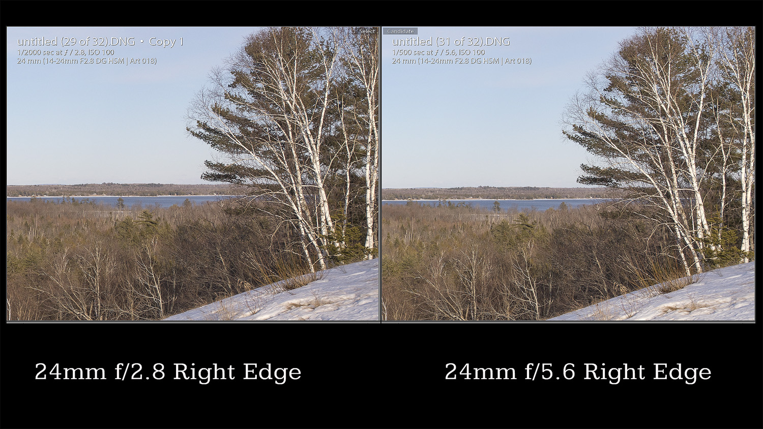 Infinity 24mm Edge Comparison